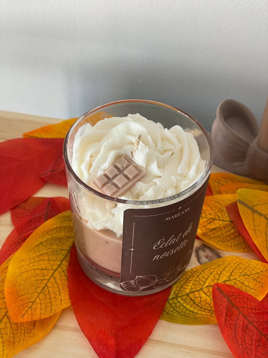 Bougie automne éclat de noisette 200g