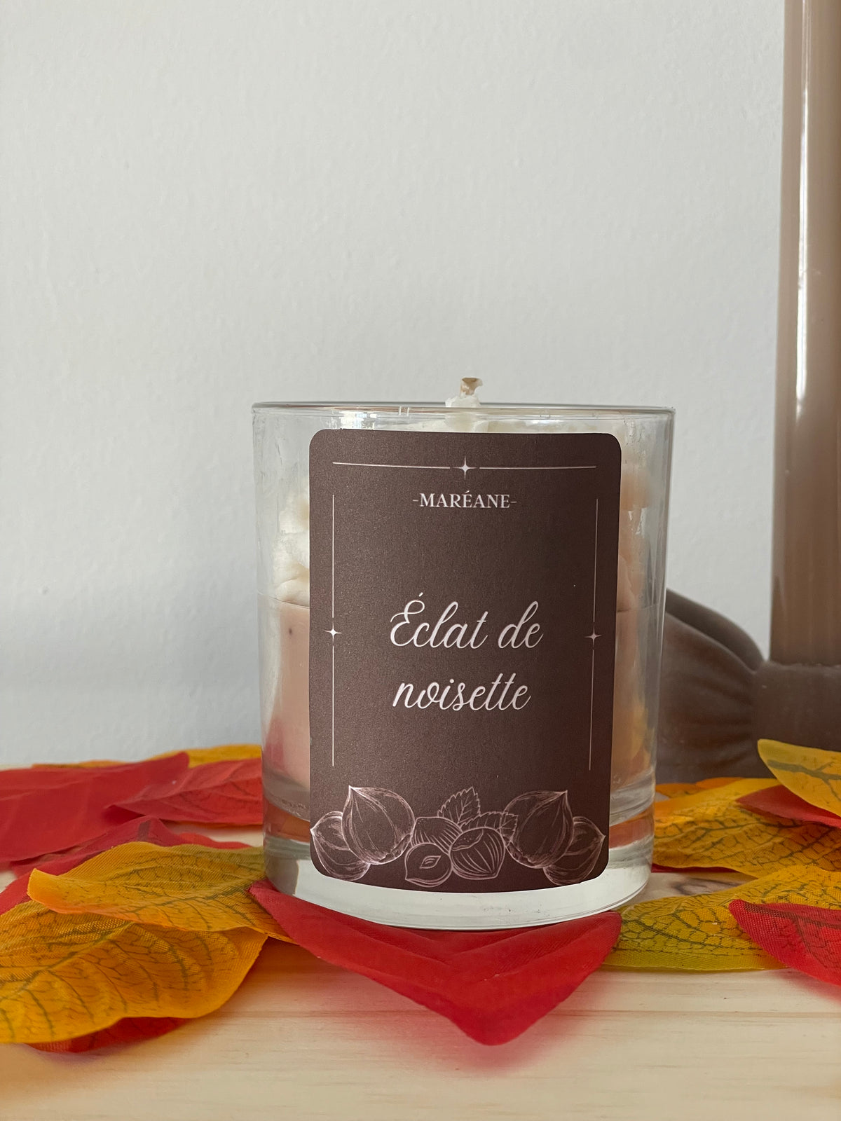 Bougie automne éclat de noisette 200g
