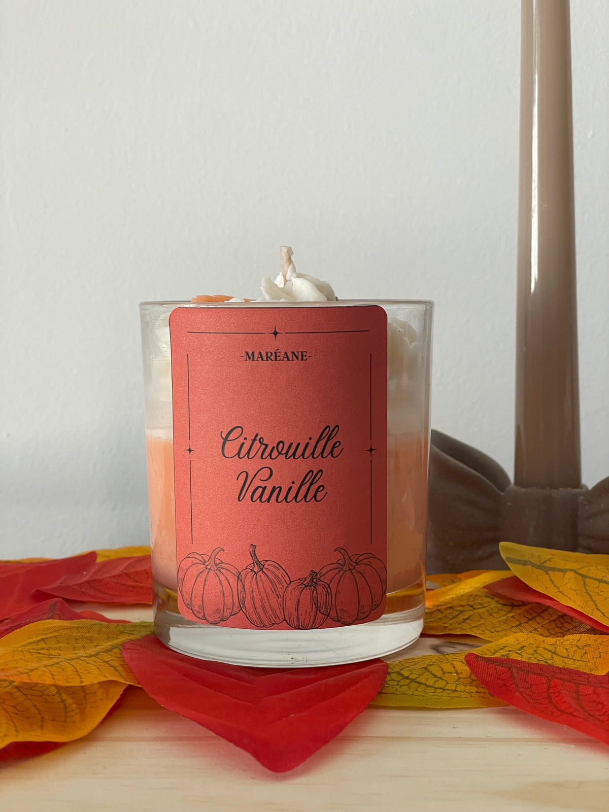 Bougie automne citrouille vanille 200g